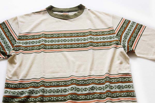 70s USA製 Jantzen ジャガード Tシャツ M - Sixpacjoe Web Shop