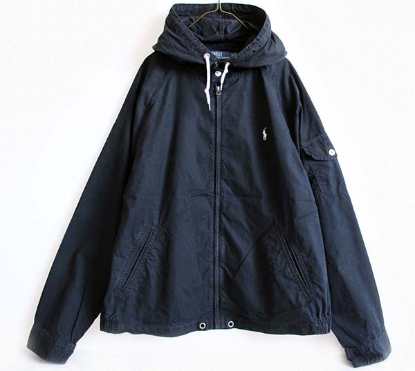 ポロ ラルフローレン コットン×ナイロン パーカー 黒 XL - Sixpacjoe Web Shop