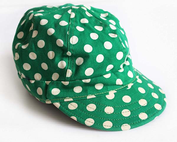 60s USA製 KROMER ドット柄 コットン ワークキャップ 緑×白 Sixpacjoe Web Shop