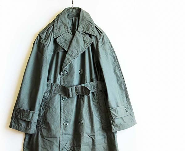 70s 米軍 U.S.ARMY トレンチコート グリーン 36R☆レインコート 
