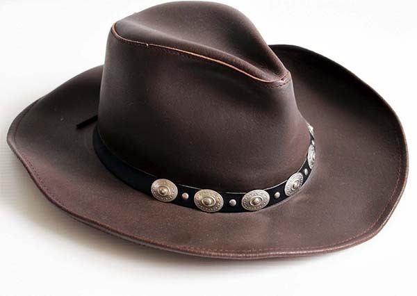 USA製 HENSCHEL HAT ヘンシェル コンチョ付き レザー カウボーイハット 