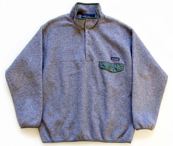 90s patagoniaパタゴニア シンチラフリース スナップT グレー L 