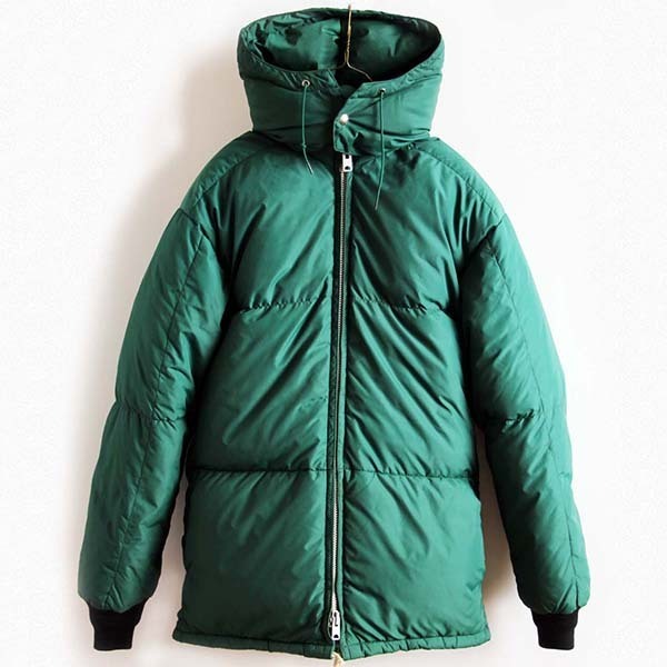 70s Comfy ダウンジャケット フード付き 緑 S - Sixpacjoe Web Shop