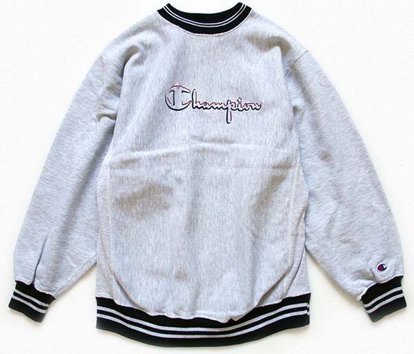 90s USA製 Championチャンピオン スクリプト ビッグロゴ刺繍 
