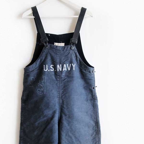 40s 米軍 U.S.NAVY N-1 デッキパンツ フックタイプ 紺 S - Sixpacjoe 