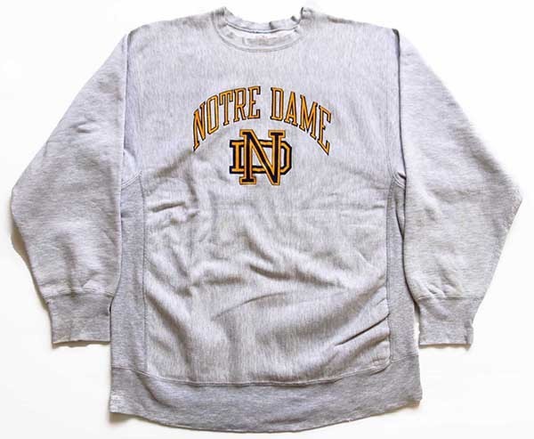 80s USA製 Championチャンピオン NOTRE DAME リバースウィーブ 
