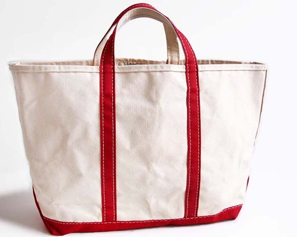80s L.L.Bean BOAT AND TOTE 耳付き キャンバス トートバッグ 赤 L 