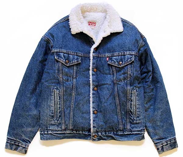 80s USA製 Levi'sリーバイス 70609 ボアライナー デニムジャケット 4 