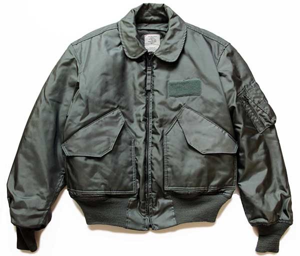 80s 米軍 USAF CWU-45/P キルティングライナー アラミド フライトジャケット セージグリーン M★AVIREXアヴィレックス