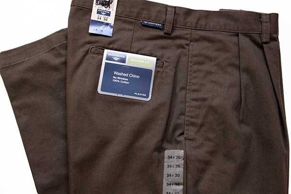 デッドストック☆00s DOCKERSドッカーズ ツータック チノパン 焦げ茶 