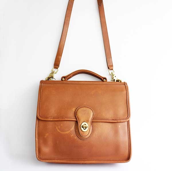 USA製 COACH オールド コーチ 2WAY レザー ショルダーバッグ 茶☆J8C 