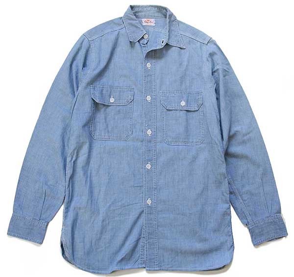 50s King Kole マチ付き コットン シャンブレーシャツ - Sixpacjoe Web 