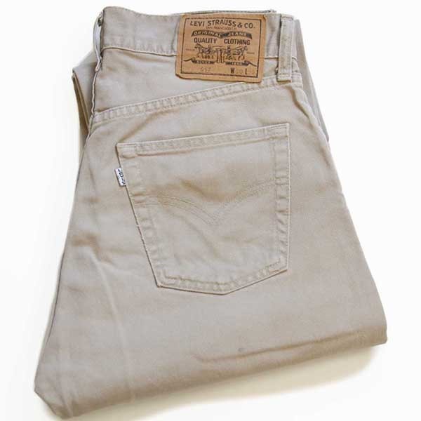 90s イタリア製 Levi'sリーバイス 517 コットンツイルパンツ ベージュ w30 L32☆ユーロ - Sixpacjoe Web Shop