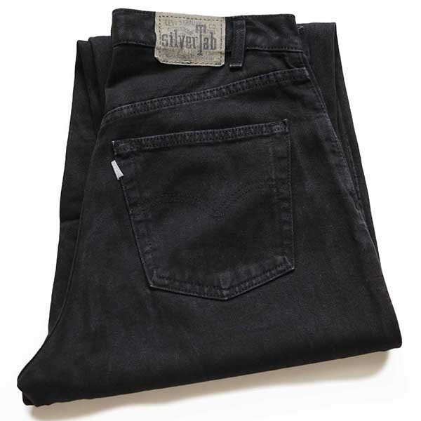 90s USA製 Levi'sリーバイス silverTabシルバータブ LooSe ブラック 