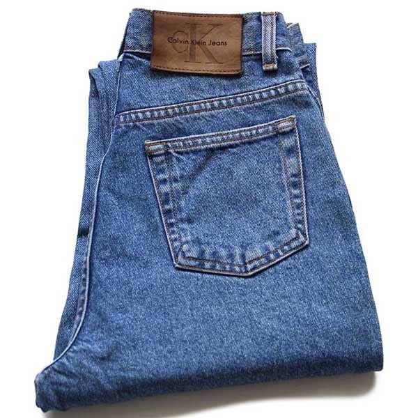90s USA製 Calvin Kleinカルバンクライン テーパード デニムパンツ 4 