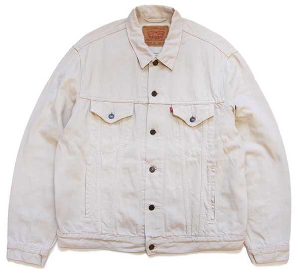 90s Levi'sリーバイス 70503 カラーデニムジャケット 4ポケット ベージュ XL☆ユーロ Sixpacjoe Web Shop