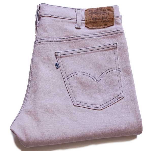 80s USA製 Levi'sリーバイス 517 ストレッチ カラーデニムパンツ 薄紫 