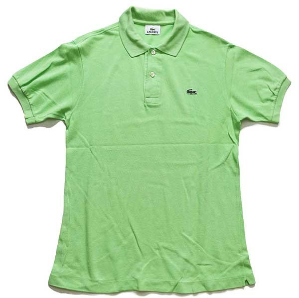 90s LACOSTEラコステ ワンポイント コットン 鹿の子 ポロシャツ 黄緑 Sixpacjoe Web Shop