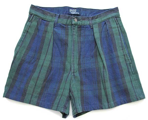90s USA製 ポロ ラルフローレン ブラックウォッチ タータンチェック 