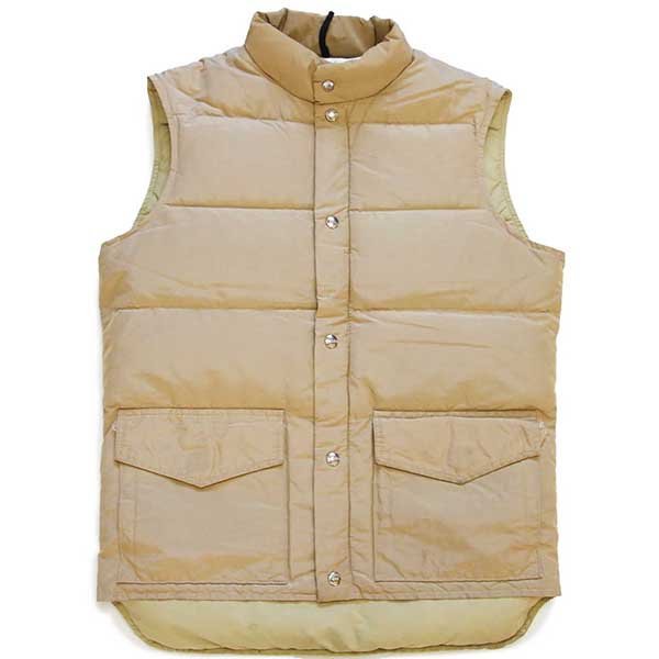 70s Woolrichウールリッチ 60/40 ダウンベスト タン M - Sixpacjoe Web 