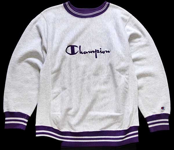 90s USA製 Championチャンピオン スクリプト ビッグロゴ刺繍 