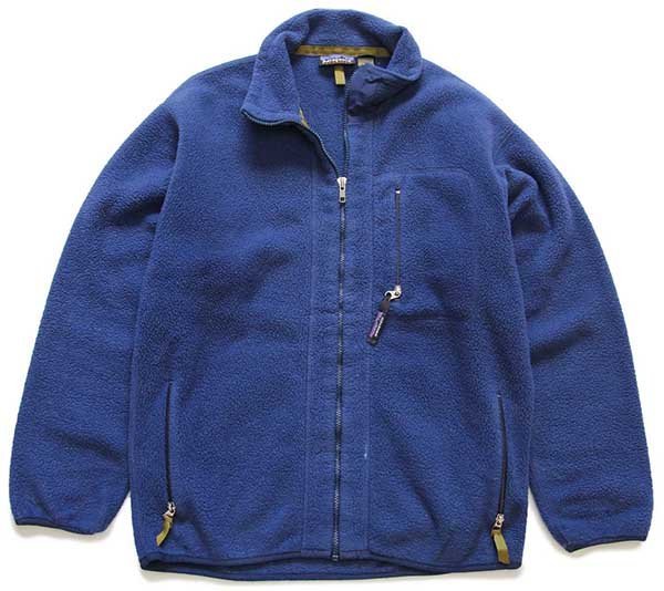90s USA製 patagoniaパタゴニア シンチラ フリースジャケット ネイビー 