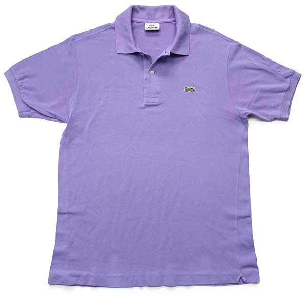 90s LACOSTEラコステ ワンポイント コットン 鹿の子 ポロシャツ 薄紫 - Sixpacjoe Web Shop